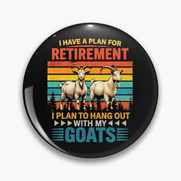Item preview, Vintage Retro Retirement Plan Hang Out With My Goats - Funny Dad Grandpa Husband Art designed and sold by BendyBeasts.