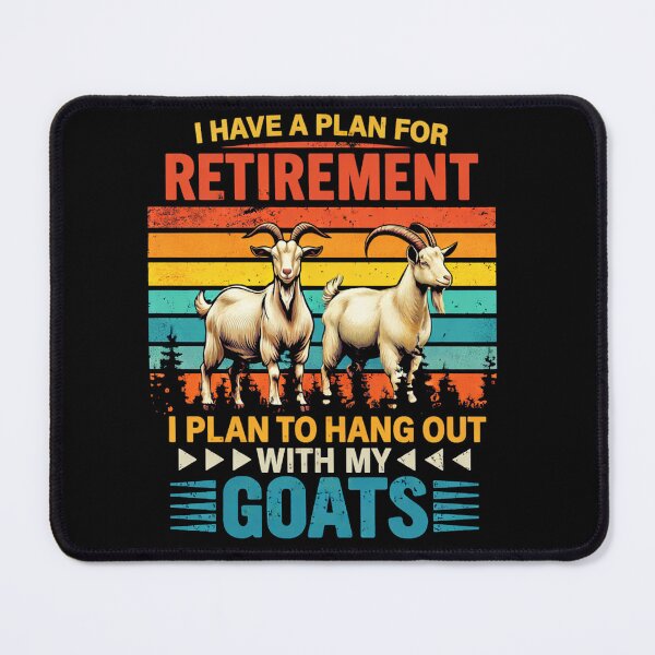 Item preview, Vintage Retro Retirement Plan Hang Out With My Goats - Funny Dad Grandpa Husband Art designed and sold by BendyBeasts.
