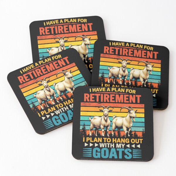 Item preview, Vintage Retro Retirement Plan Hang Out With My Goats - Funny Dad Grandpa Husband Art designed and sold by BendyBeasts.