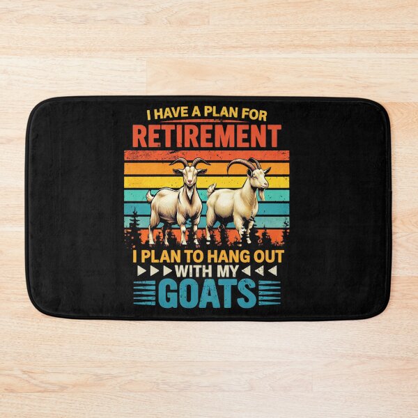 Item preview, Vintage Retro Retirement Plan Hang Out With My Goats - Funny Dad Grandpa Husband Art designed and sold by BendyBeasts.