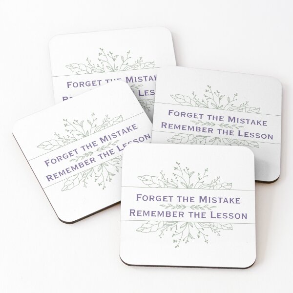 Item preview, Forget the Mistake, Remember the Lesson – Inspirational Botanical Quote designed and sold by DonnaRaine.