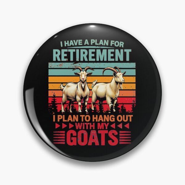 Item preview, Vintage Retro Retirement Plan Hang Out With My Goats - Funny Dad Grandpa Husband Art designed and sold by BendyBeasts.