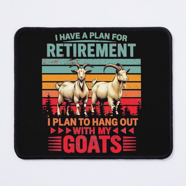 Item preview, Vintage Retro Retirement Plan Hang Out With My Goats - Funny Dad Grandpa Husband Art designed and sold by BendyBeasts.