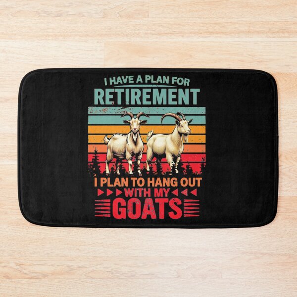 Item preview, Vintage Retro Retirement Plan Hang Out With My Goats - Funny Dad Grandpa Husband Art designed and sold by BendyBeasts.