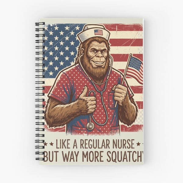 Item preview, Vintage Americana Squatchy Nurse Flag designed and sold by Roy & Tiffany.