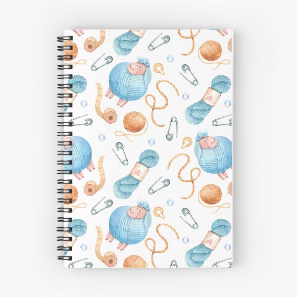 Item preview, Cute Sheep Watercolor Seamless Pattern Knitting Sheep & Yarn Digital Paper designed and sold by White Rabbit Design .