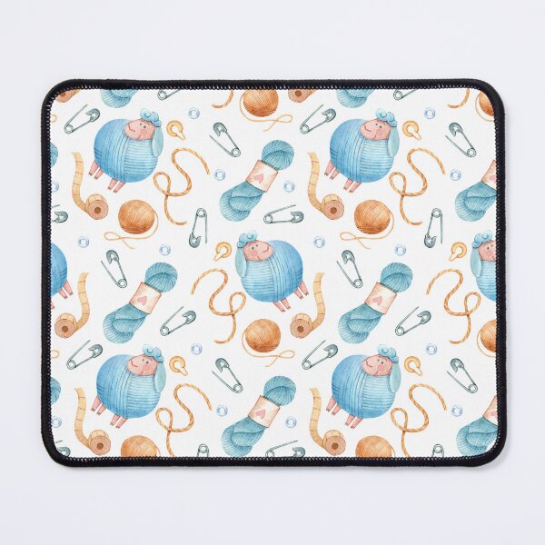 Item preview, Cute Sheep Watercolor Seamless Pattern Knitting Sheep & Yarn Digital Paper designed and sold by White Rabbit Design .