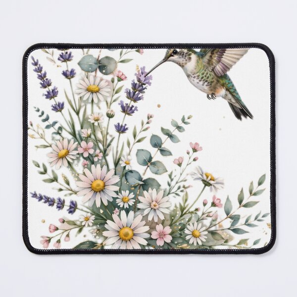 Item preview, Hummingbird Canvas Wall Art | Wildflower Daisy Lavender | Boho Garden Decor designed and sold by Donartpictures.