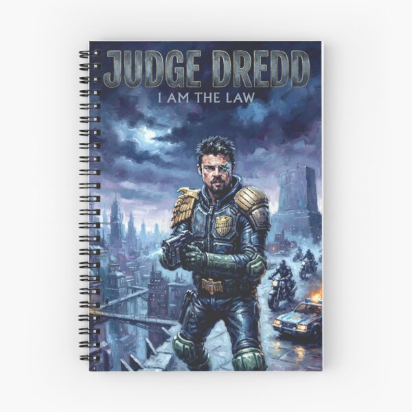 Item preview, Judge Dredd Cyberpunk Sci-Fi Action Tribute Art Poster designed and sold by Art's Diner.