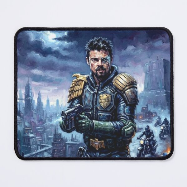 Item preview, Judge Dredd Cyberpunk Sci-Fi Action Tribute Art Poster designed and sold by Art's Diner.