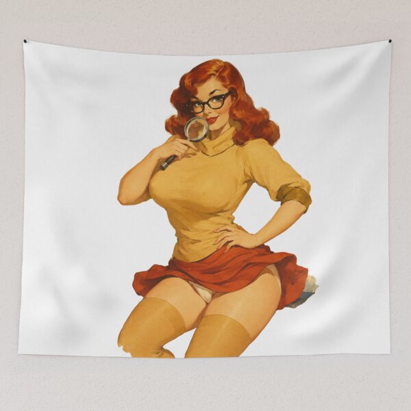 Item preview, Velma Pin-Up Cosplay | Retro Mystery Girl Vintage Illustration designed and sold by Cosplayvintage.