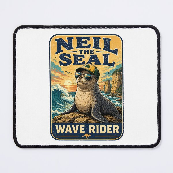 Item preview, Neil the Seal – Tassie’s Beachside Boss designed and sold by Holiday-Hunter.