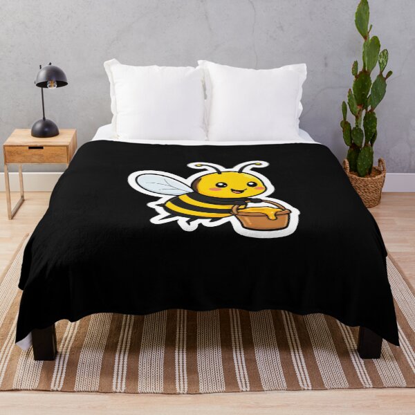 Item preview, Cute Honey Bee with Honey Bucket Kawaii Bumblebee designed and sold by KCasual.