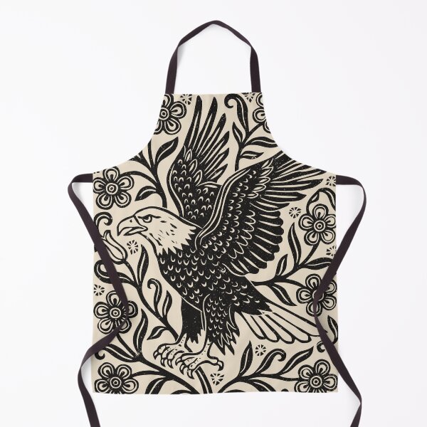 Item preview, Gothic Bald Eagle Floral Linocut Style Bird Lover designed and sold by Y-Vibes.