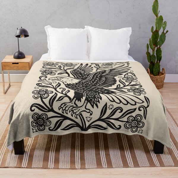 Item preview, Gothic Bald Eagle Floral Linocut Style Bird Lover designed and sold by Y-Vibes.
