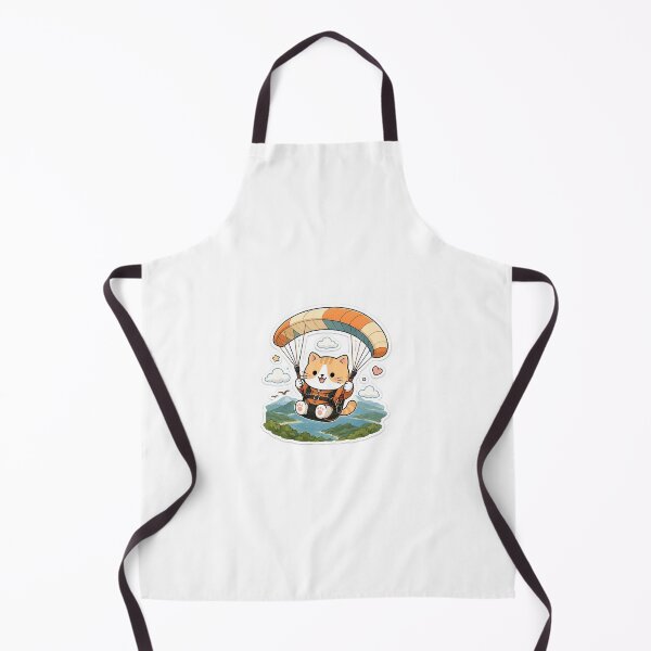 Item preview, Cute Paragliding Cat Kawaii Flying Kitty Extreme Sports Illustration designed and sold by NoopnyangStudio.