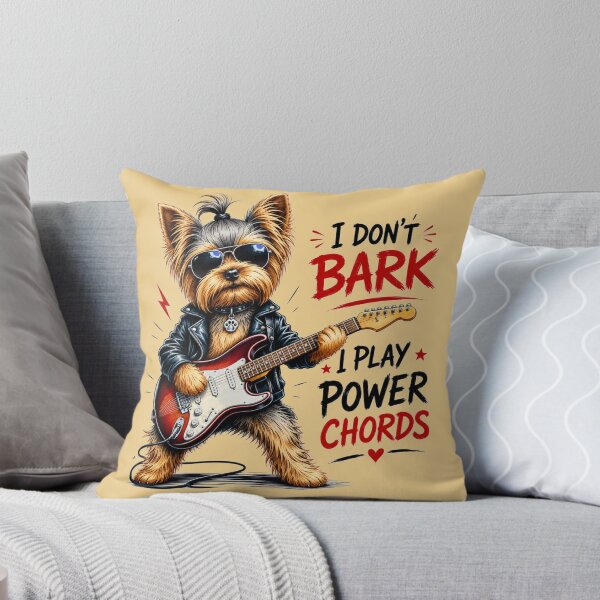Item preview, Don't Bark I Just Power Chords, York Dog Play on Electric Guitar  designed and sold by Evelashop.