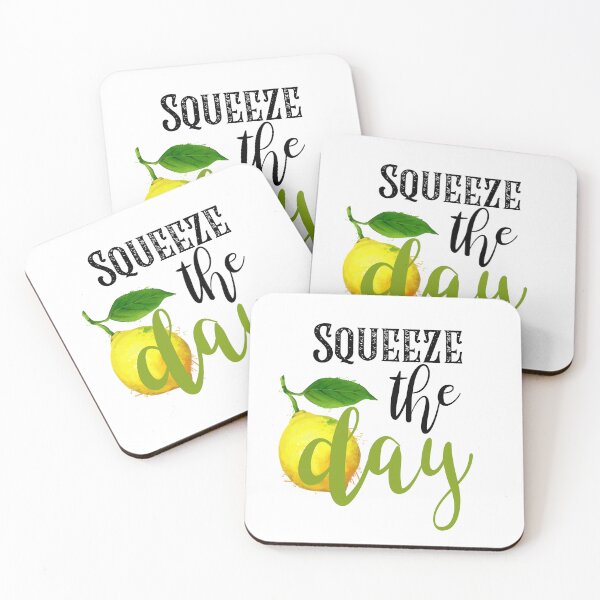 Item preview, Squeeze The Day Funny Lemon Quote designed and sold by AhinoraArtShop.