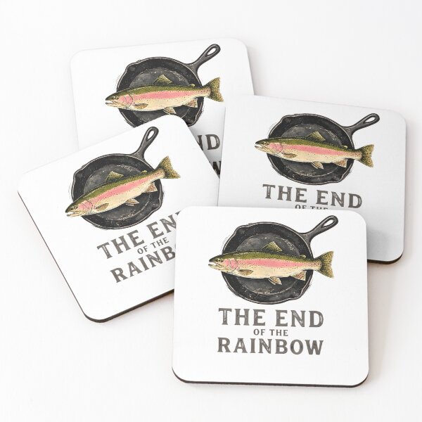 Item preview, The End of The Rainbow Funny Trout Fishing Graphic designed and sold by Rahamkshop.