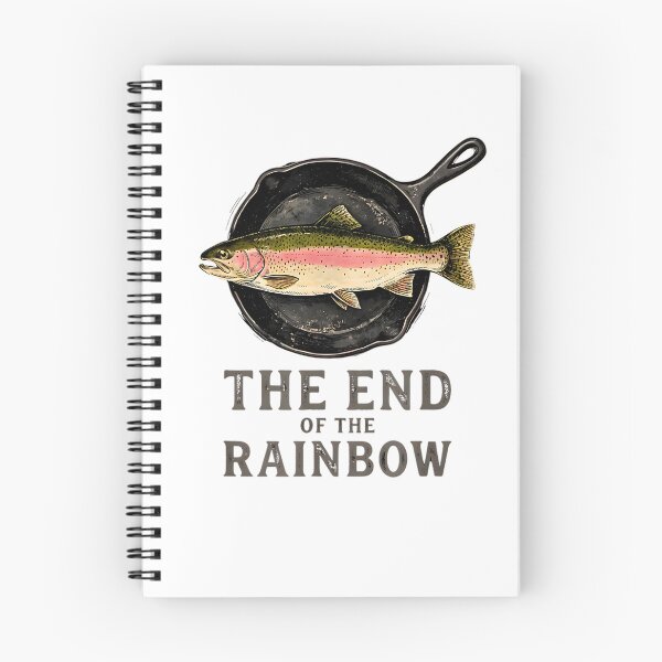 Item preview, The End of The Rainbow Funny Trout Fishing Graphic designed and sold by Rahamkshop.