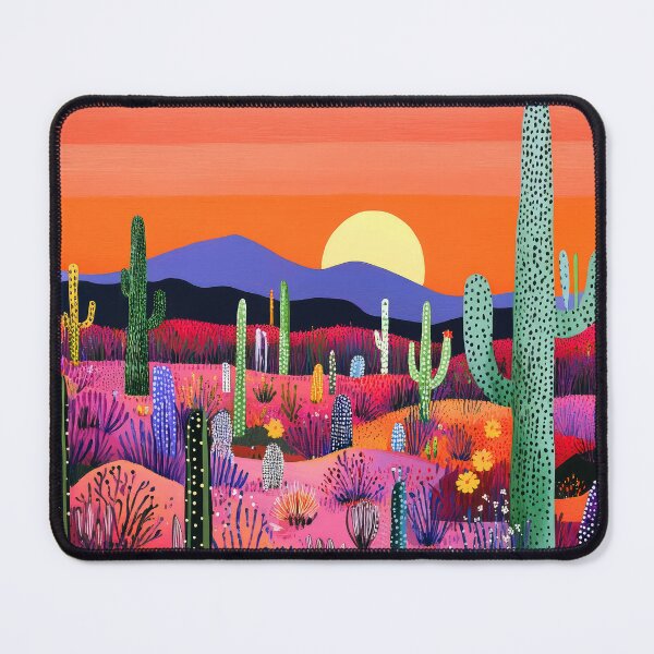 Item preview, Fantasy Desert Landscape Magical Mountain Colorful Sunrise Art designed and sold by DEC02.