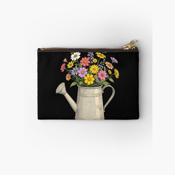 Item preview, Vintage Watering Can with Wildflowers Cottagecore Floral designed and sold by KCasual.