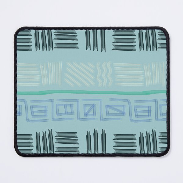 Item preview, Scandinavian Gallery Lines: Luxury Hand-Drawn Abstract Teal Pattern designed and sold by ThiagoSDantas.