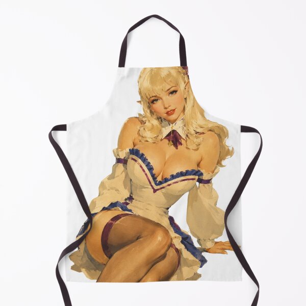 Item preview, Elegant Elf Maid Pin-Up Cosplay | Fantasy Anime Retro Vintage Illustration designed and sold by Cosplayvintage.