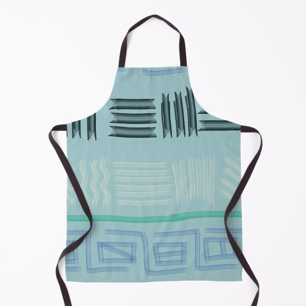 Item preview, Scandinavian Gallery Lines: Luxury Hand-Drawn Abstract Teal Pattern designed and sold by ThiagoSDantas.