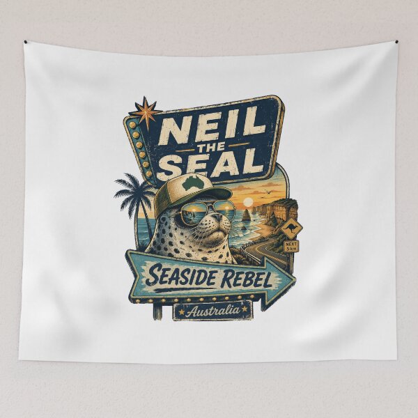 Item preview, Neil the Seal – Aussie Wildlife Superstar designed and sold by Holiday-Hunter.