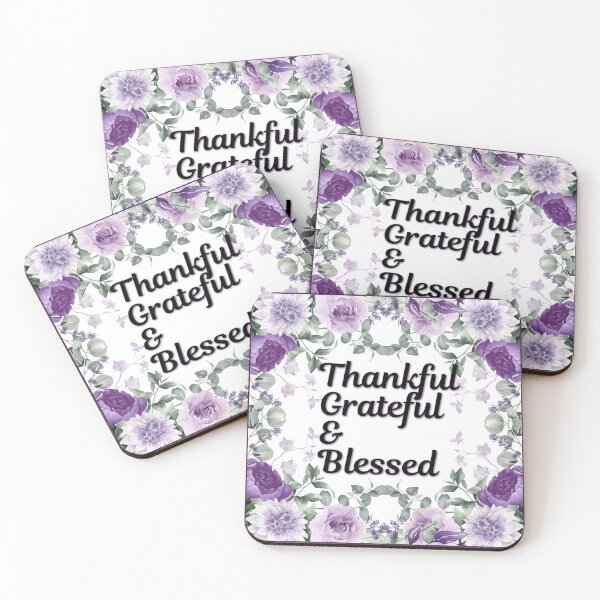 Item preview, Thankful Grateful Blessed – Autumn Fall Typography Quote Design designed and sold by DonnaRaine.