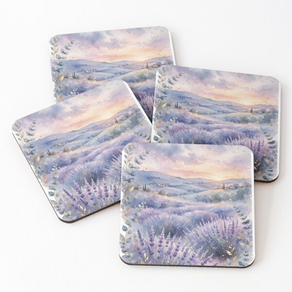 Item preview, Lavender Field Canvas Wall Art | Provence Sunset Gold | French Country Decor designed and sold by Donartpictures.