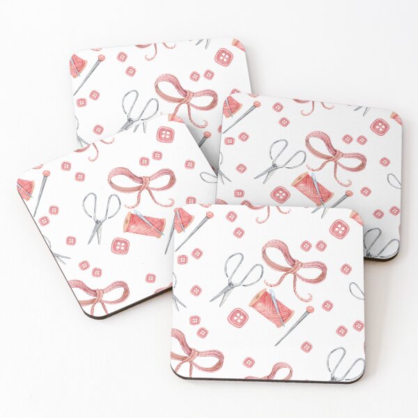 Item preview, Sewing Watercolor Seamless Pattern Scissors, Thread, Buttons designed and sold by White Rabbit Design .
