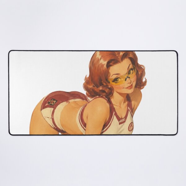 Item preview, Vintage Volleyball Pin-Up Girl | Original Retro Sports Illustration designed and sold by Cosplayvintage.