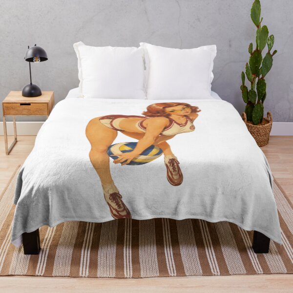 Item preview, Vintage Volleyball Pin-Up Girl | Original Retro Sports Illustration designed and sold by Cosplayvintage.