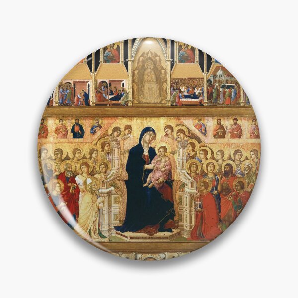 Artikelvorschau, Maesta Duccio Mutter Gottes Christuskind Vorderseite entworfen und verkauft von GuyBlank.