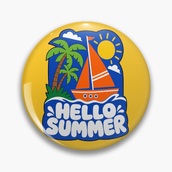 Item preview, Hello Summer – Tropical Sailboat Beach Vacation | Sunny Coastal Paradise Design designed and sold by puzzell.