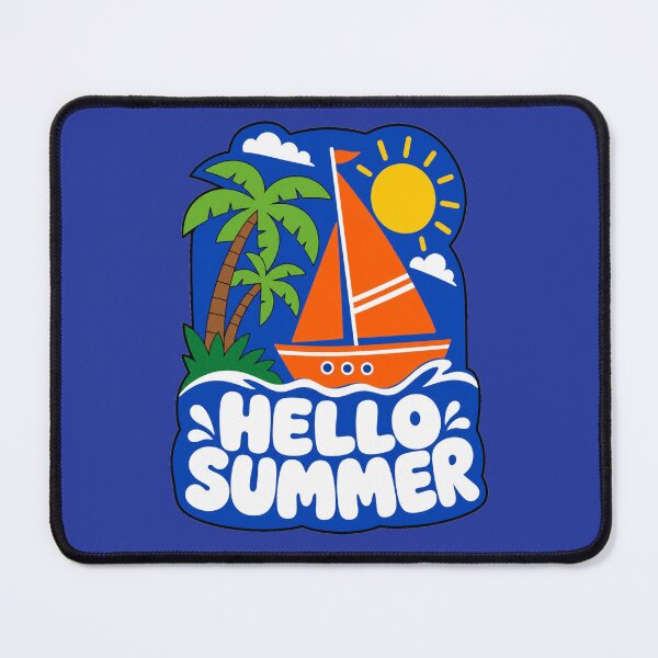 Item preview, Hello Summer – Tropical Sailboat Beach Vacation | Sunny Coastal Paradise Design designed and sold by puzzell.