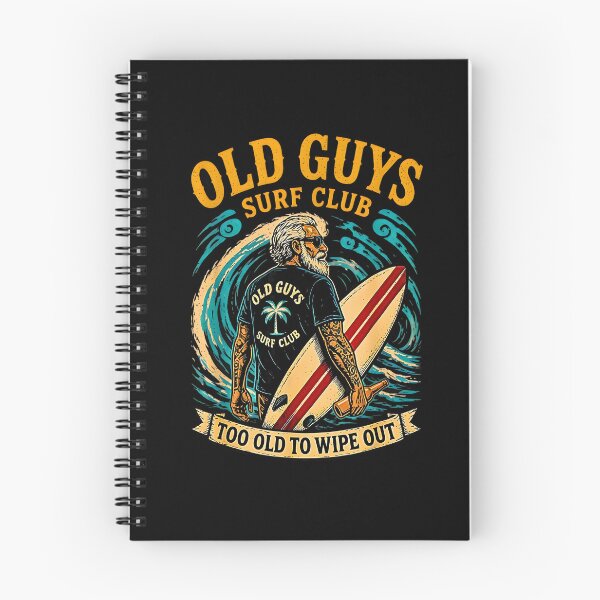 Item preview, Old Guys Surf Club Too Old To Wipe Out – Funny Vintage Surfer Beach Design designed and sold by Rahamkshop.