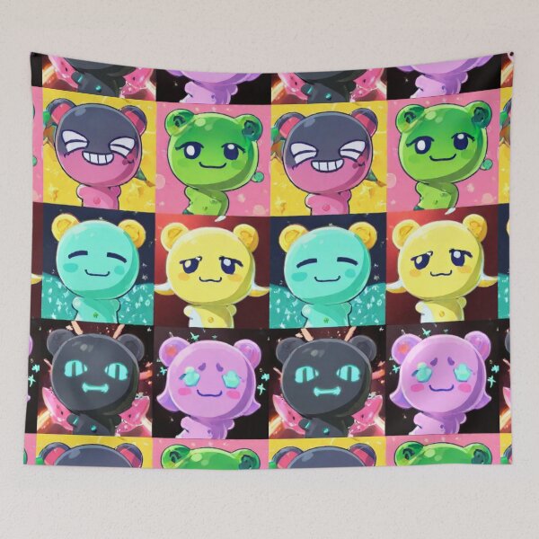 Item preview, Illustration - Cute bear-eared creature, Chromatic variations in grid designed and sold by Zone--Gaming.