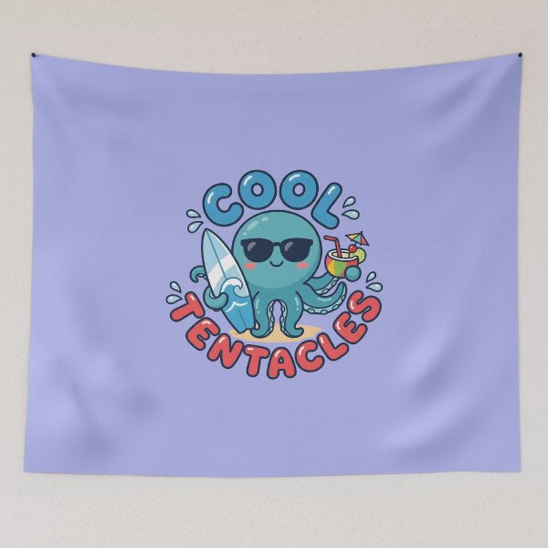 Item preview, Cool Tentacles – Cute Surf Octopus Design designed and sold by Sea Gem.