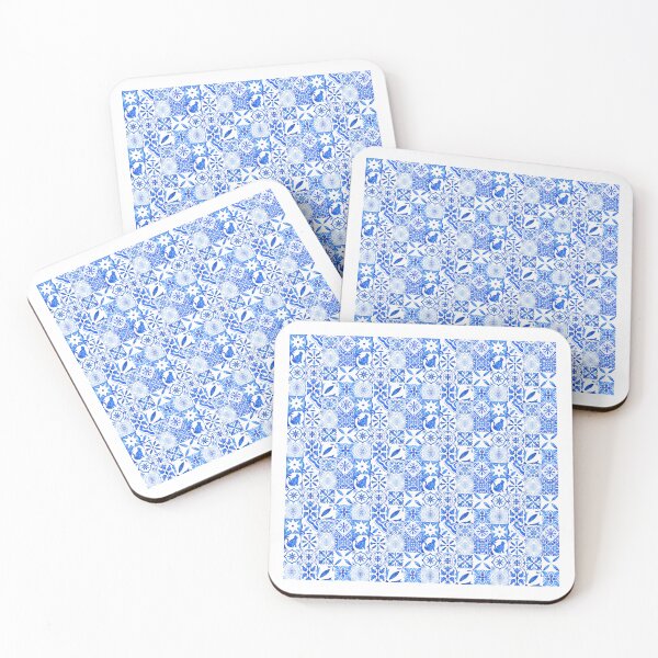Item preview, Blue and White Geometric Pattern designed and sold by TeeGeeTees.