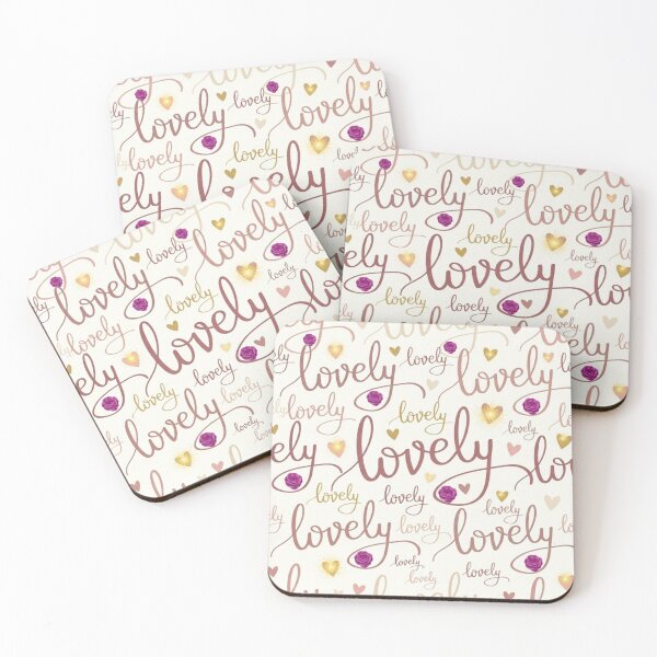 Item preview, Lovely Typography Pattern with Golden Hearts and Roses designed and sold by Dearfashion.