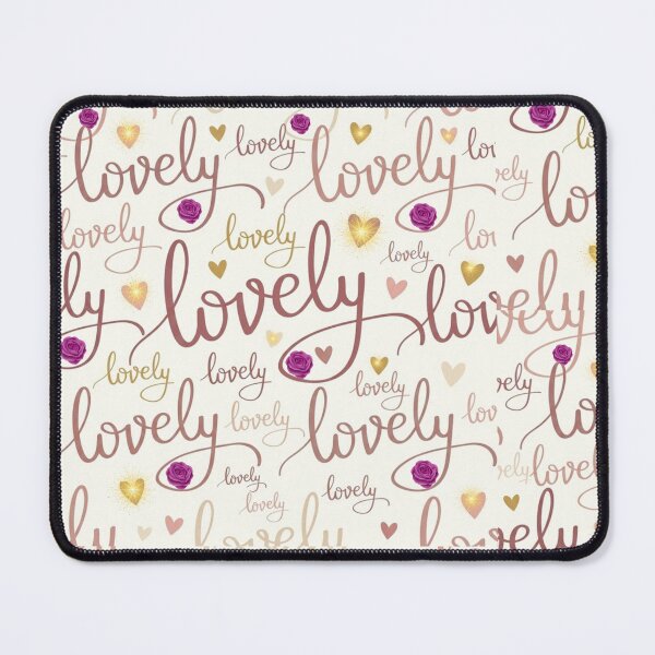 Item preview, Lovely Typography Pattern with Golden Hearts and Roses designed and sold by Dearfashion.