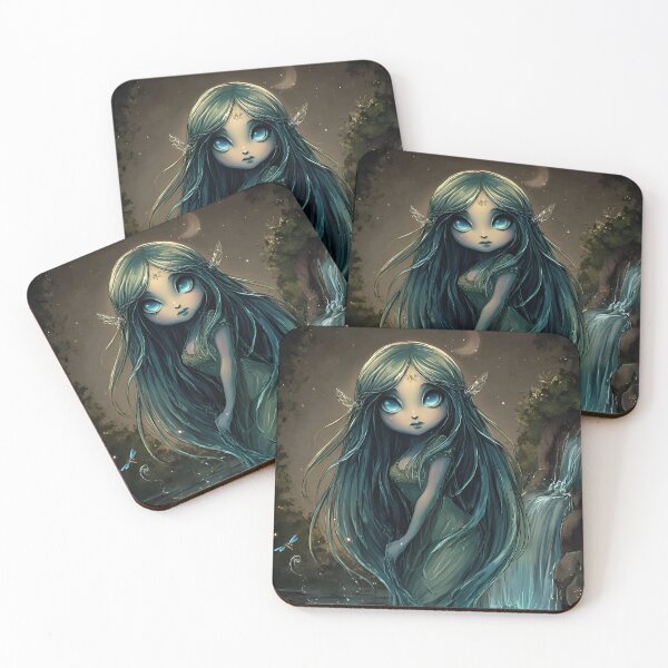 Item preview, Water Nymph Fantasy Art | Enchanted River Spirit designed and sold by InkAndGloom.