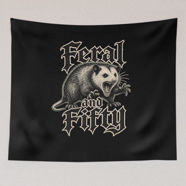 Item preview, Feral and Fifty Opossum Wild Animal Design designed and sold by snowry.