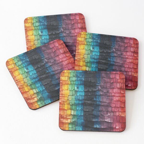 Item preview, Rainbow Paper Fringe Shingles Seamless Photo Texture designed and sold by DigitaICraft.