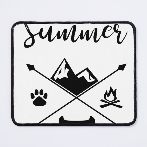 Item preview, Summer Camping Minimalist Mountain Cross Art designed and sold by AhinoraArtShop.