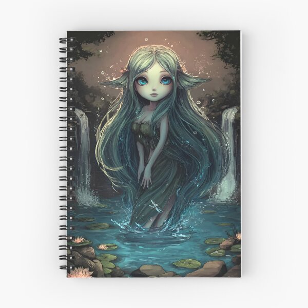 Item preview, Water Nymph Fantasy Art | Enchanted River Spirit designed and sold by InkAndGloom.
