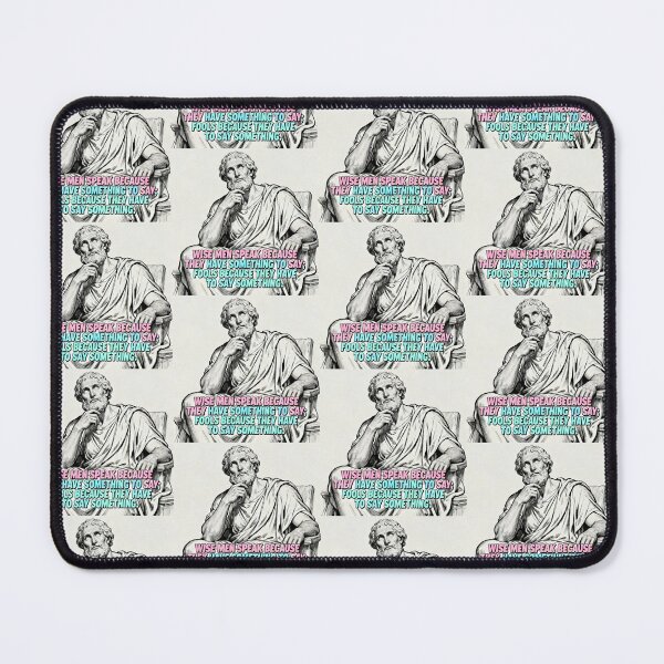 Item preview, Plato Inspired Artwork - Famous Philosophical Quote – “Wise men speak because they have something to say; fools because they have to say something” designed and sold by Donsean22.